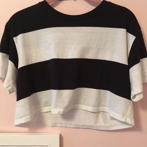 Hollister striped crop top